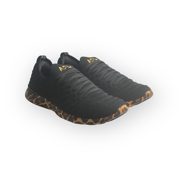 APL x Anthropologie ᯾ Techloom Wave Running Shoe Sneaker ᯾ Black Leopard 8 8.5M - Picture 11 of 16
